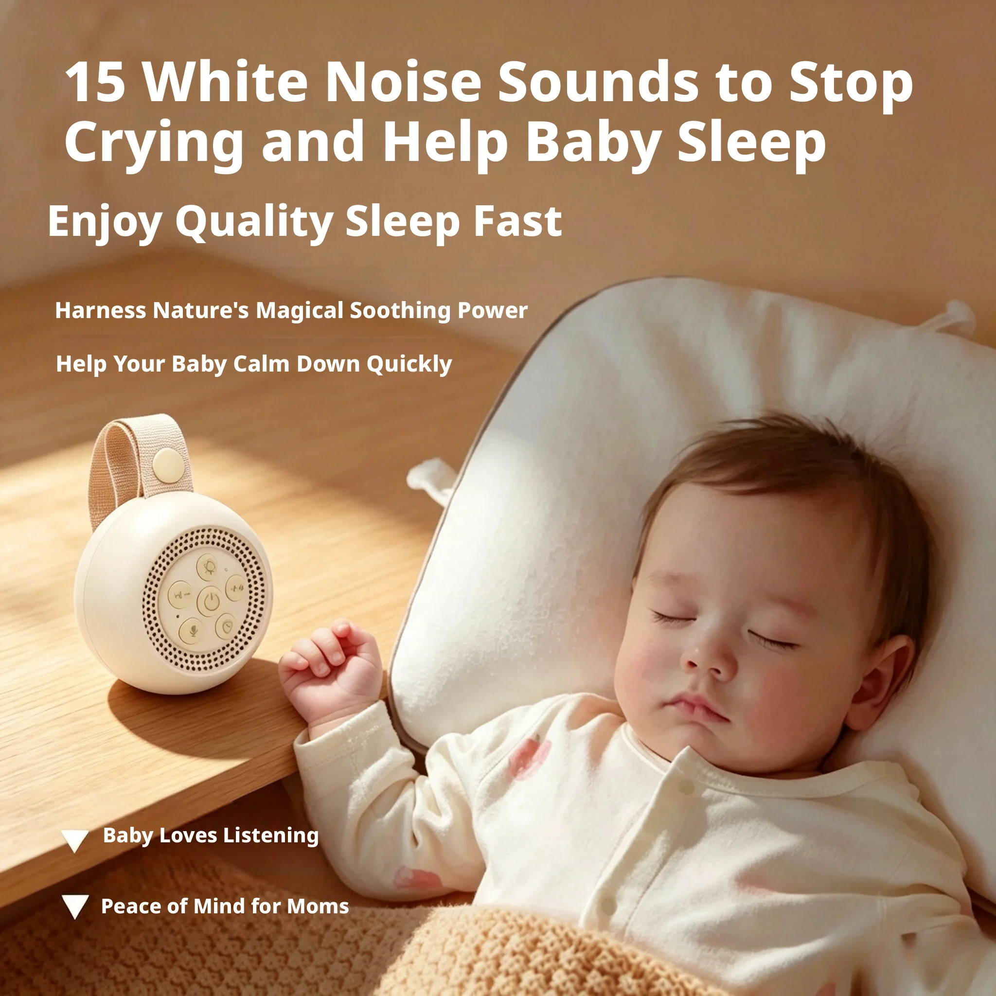 White Noise Machine Baby - Mesin Suara Putih untuk Tidur Bayi,