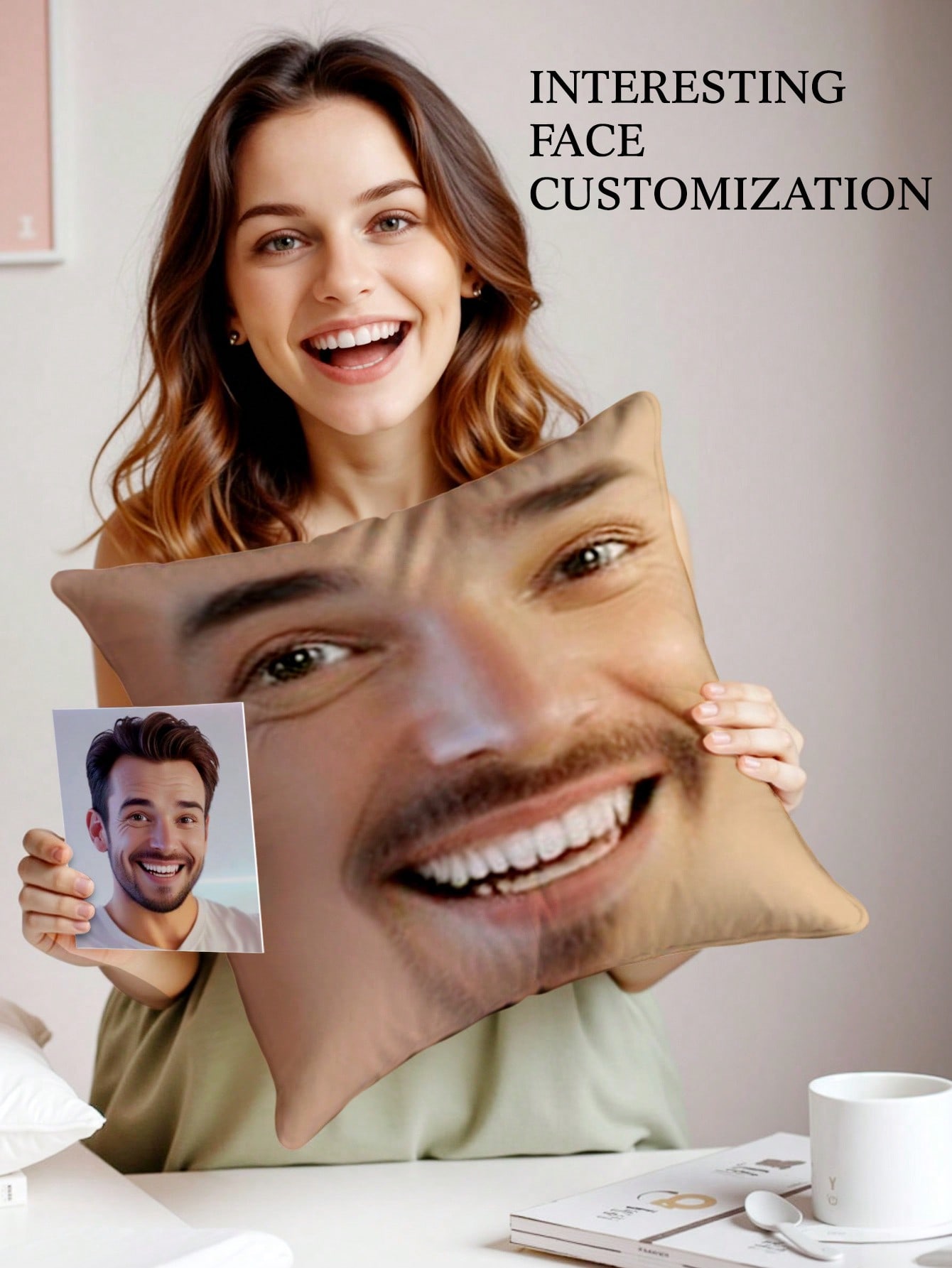 1 Buah Bantal Persegi Wajah Ku - Baby Products Decoration ulasan dan harga
