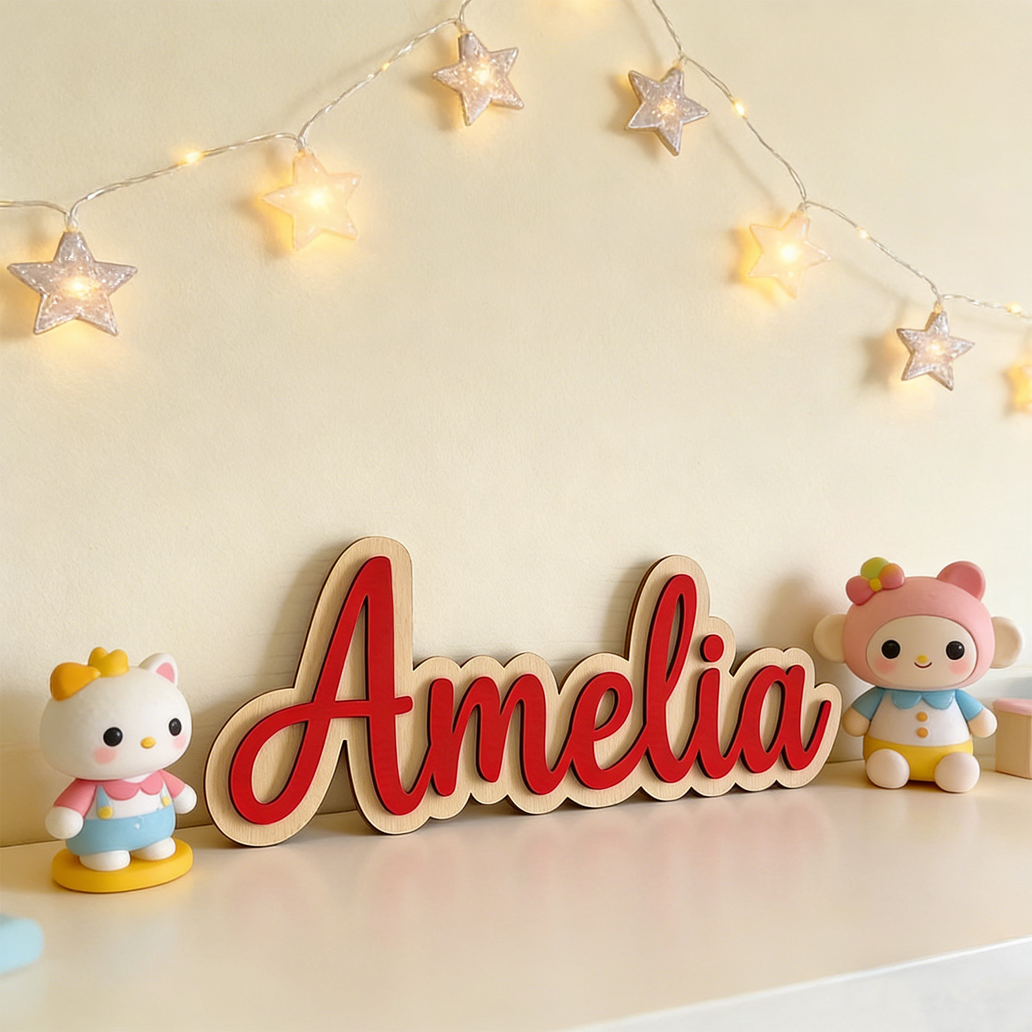 1 Buah Nama Merek Kayu Dua Lap - Baby Products Decoration ulasan dan harga