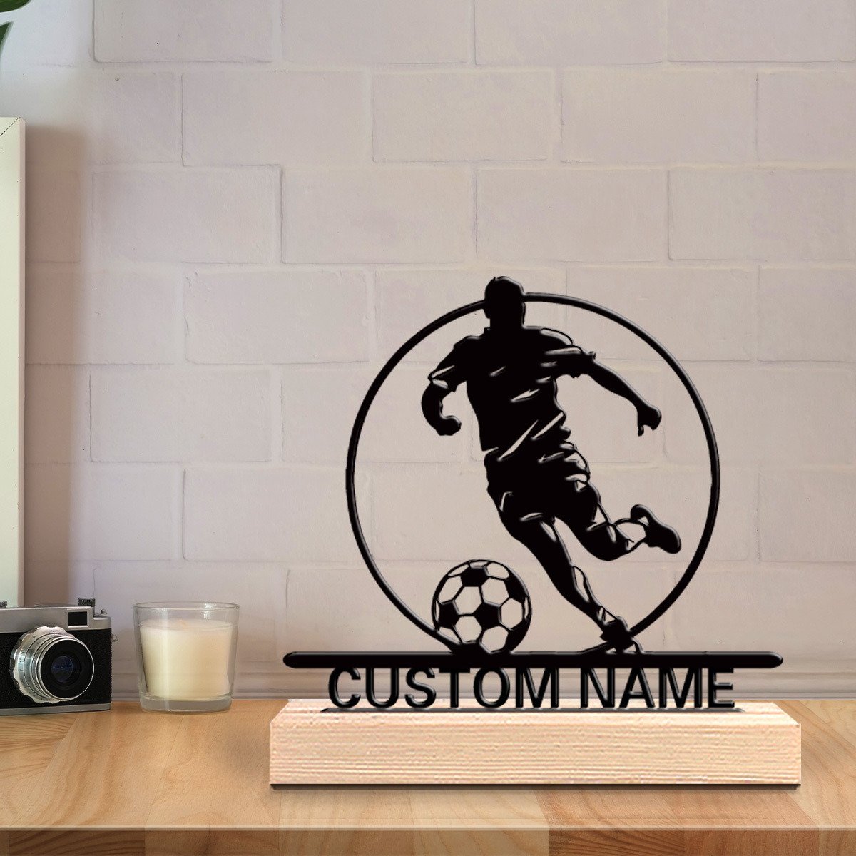 Patung Logam Pemain Sepak Bola - Baby Products Decoration ulasan dan harga